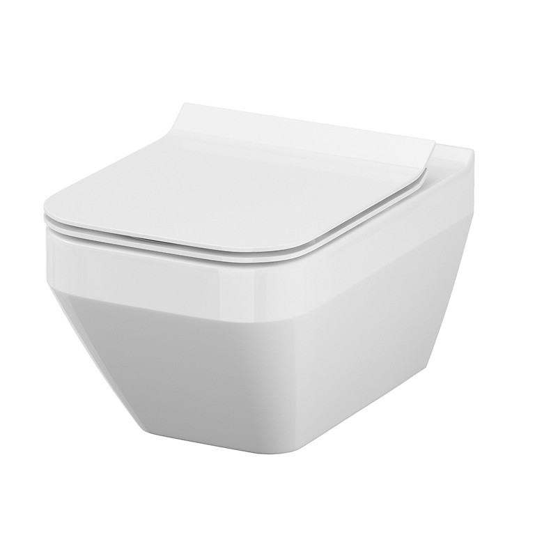 Crea set mísa závěsná 907 obdélník Clean On easy off tlačítko se sedátkem slim duroplast antibakteriální