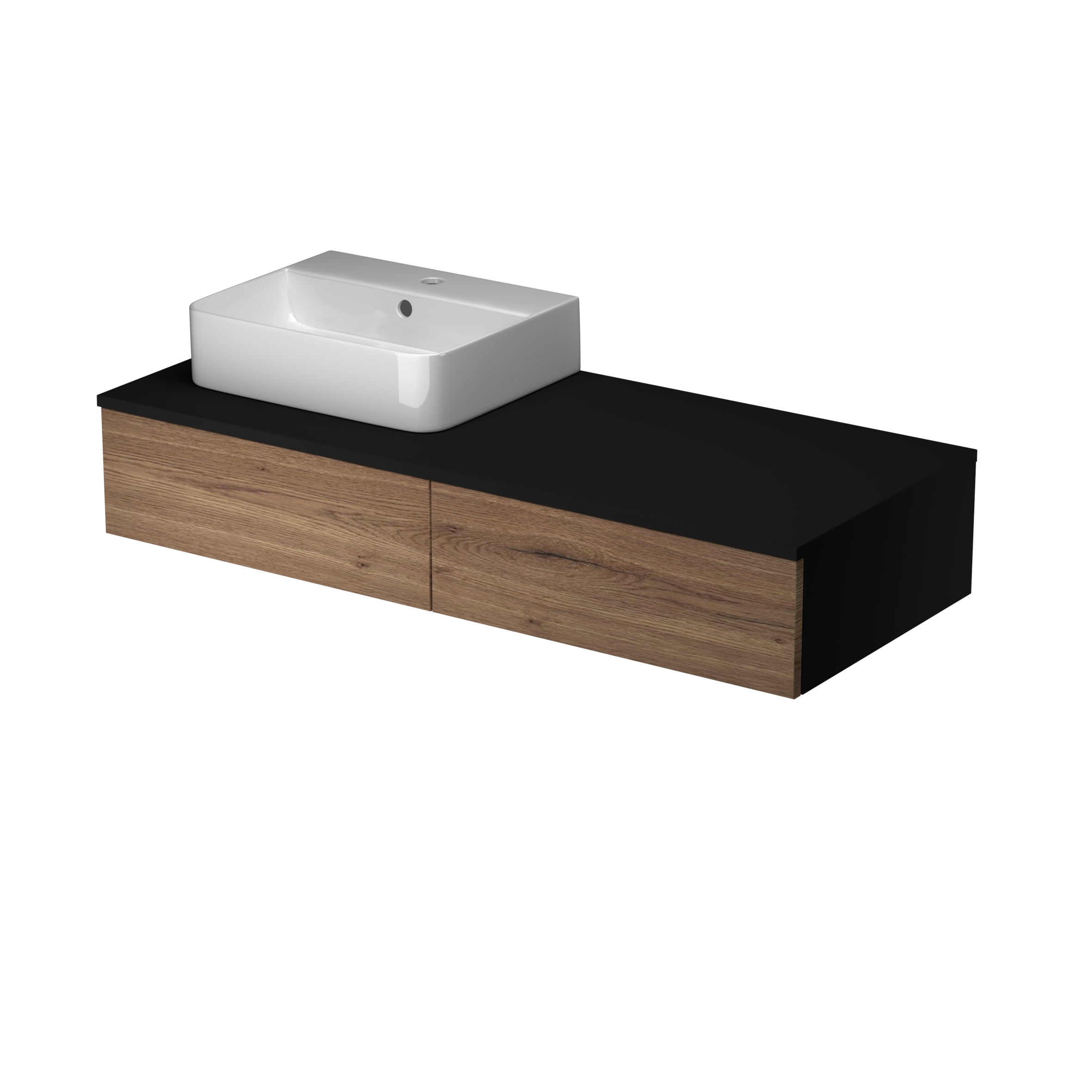 Module SZZ2 120 koupelnová skříňka levá GRAPHITE/TOBACCO s umyvadlem JOY 3