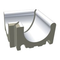 Přelivový žlábek Rako Pool Wiesbaden vnější roh bílá mat 22x24 XPA53023