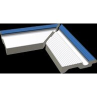 Hrana přelivová Rako Pool Finnland vnější roh bílomodrá struktura mat 12x24 XPA56005