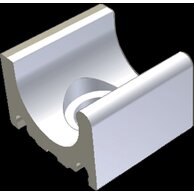 Přelivový žlábek Rako Pool Wiesbaden s otvorem bílá mat 20x22 XPD53023