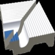 Hrana přelivová Rako Pool Finnland vnitřní roh bílomodrá struktura mat 11x11 XPI56005