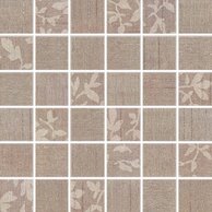 Mozaika Rako Textile hnědá mat rektifikovaná 30x30 WDM05103