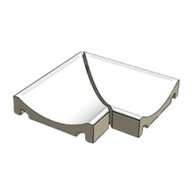 Odtokový kanál Rako Pool roh bílá mat 15x20 XPC58023