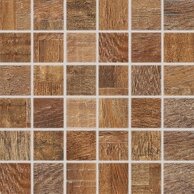Mozaika Rako Era červenohnědá struktura mat rektifikovaná 30x30 DDM05708