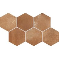 Dekor Rako Via hnědá struktura mat rektifikovaný 21x37 DDVT8713