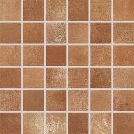 Mozaika Rako Via hnědá struktura mat rektifikovaná 30x30 DDM05713