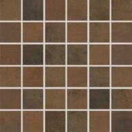 Mozaika Rako Rush tmavě hnědá lesk rektifikovaná 30x30 WDM05520