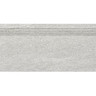 Schodovka Rako Quarzit šedá struktura mat rektifikovaná 30x60 DCVSR737