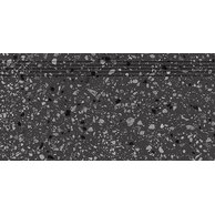 Schodovka Rako Porfido černá pololesk rektifikovaná 30x60 DCPSR812