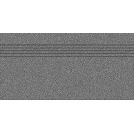 Schodovka Rako Taurus Granit antracitově šedá mat rektifikovaná 30x60 TCPSR065