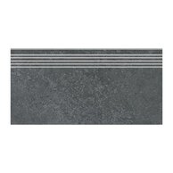 Schodovka Rako Abetone tmavě šedá šedá mat rektifikovaná 30x60 DCPSR839