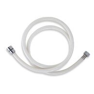 Hadice Novaservis plastová, 150 cm, bílá-chrom, PVC/155,1