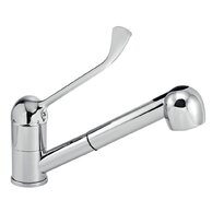 Baterie Novaservis Titania Lux umyvadlová, teleskopická, lékařská páka, chrom, 91081L,0