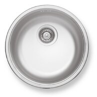 Dřez kulatý průměr 43 s přepadem nerez DR43