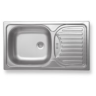 Dřez 43,5x76 s odkapem a přepadem nerez DR43/76