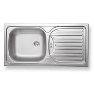 Dřez 43,5x86 s odkapem a přepadem nerez DR43/86