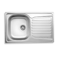 Dřez 49x78 s odkapem a přepadem nerez DR49/78