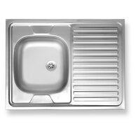 Dřez 60x80 celoplošný s okapem pravý nerez DR60/80