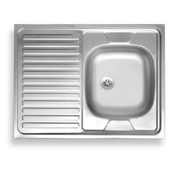 Dřez 60x80 celoplošný s okapem levý, nerez DR60/80L