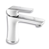 Baterie Novaservis Nobless Tina umyvadlová, bez výpusti, bílá-chrom, 38001/1,1