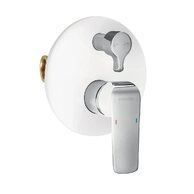 Baterie Novaservis Nobless Tina vanová, podomítková, s přepínačem, bílá-chrom, 38050R,1