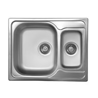 Dřez 49x62 1+1/2 s odkapem a přepadem nerez DR49/62