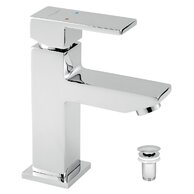 Baterie Novaservis Titania Cube umyvadlová, s výpustí, chrom, 98803,0