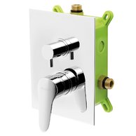 Baterie Novaservis Titania Iris New sprchová, podomítková s boxem, 2 vývody, chrom, BOX94451R,0