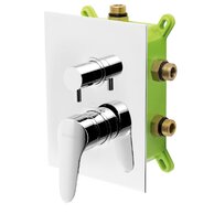 Baterie Novaservis Titania Iris New sprchová, podomítková s boxem, 3 vývody, chrom, BOX94451RX,0