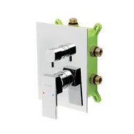 Baterie Novaservis Nobless Edge sprchová, podomítková s boxem, 3 vývody, chrom, BOX36051RX,0