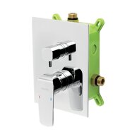 Baterie Novaservis Nobless Tina sprchová, podomítková s boxem, 2 vývody, chrom, BOX38051R,0