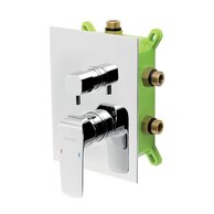 Baterie Novaservis Nobless Tina sprchová, podomítková s boxem, 3 vývody, chrom, BOX38051RX,0