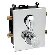 Baterie Novaservis Metalia 56 sprchová podomítková termostatická, s boxem, 2 vývody, chrom, BOX56052RT.0