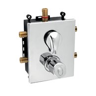 Baterie Novaservis Metalia 56 sprchová podomítková termostatická, s boxem, 3 vývody, chrom, BOX56052RXT.0