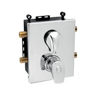 Baterie Novaservis Metalia 57 sprchová, termostatická, podomítková s boxem, 2 vývody, chrom, BOX57052RT,0