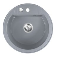 Granitový dřez, s přepadem z dřezu, šedá DRGM1/51GA