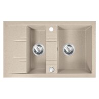 Granitový dřez s van a odkap přepad z dřezu písek DRGM3/48/79SA