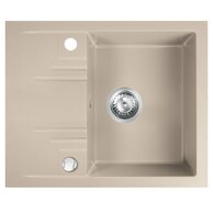 Granitový dřez s odkapem přepad z dřezu, písek DRGM48/58SA