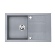 Granitový dřez s odkapem přepad z dřezu, šedá DRGM48/78GA