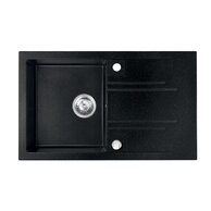 Granitový dřez s odkapem přepad z dřezu, grafit DRGM48/78HA