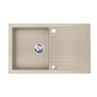 Granitový dřez s odkapem přepad z dřezu, písek DRGM48/78SA