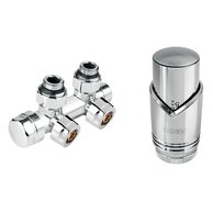 Sada na otopná tělesa Novaservis se středovým připojením, rohová, chrom, ZTD30CR