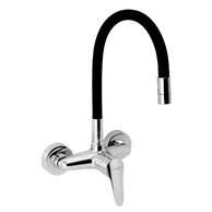 Baterie Novaservis Titania Iris New dřezová, 150 mm, s elastickým ramenem, černá-chrom, 94480,0C