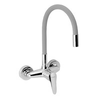 Baterie Novaservis Titania Iris New dřezová, 150 mm, s elastickým ramenem, šedá-chrom, 94480,0S