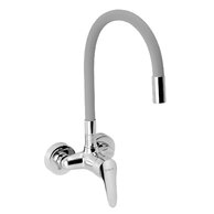 Baterie Novaservis Titania Iris New dřezová, 100 mm, s elastickým ramenem, šedá-chrom, 94484,0S