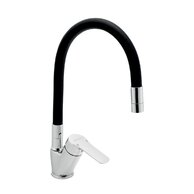 Baterie Novaservis Metalia 54 dřezová, s elastickým ramenem, černá, 54014F,0C