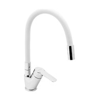 Baterie Novaservis Metalia 54 dřezová, s elastickým ramenem, bílá, 54014F,0B