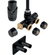 Sada Novaservis termostatická, rohová, se stoupací trubicí, pro jednobodové připojení radiátoru, černá, ZTT30BL