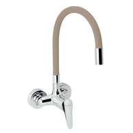 Baterie Novaservis Titania Iris New dřezová, 100 mm, s elastickým ramenem, béžová-chrom, 94484,0BE